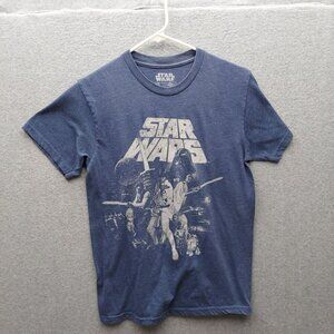 Star Wars Blue Graphic T-Shirt Size S Cotton/Polyester